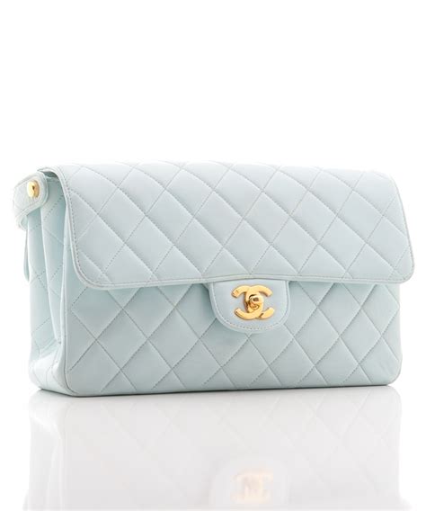 light blue chanel purse